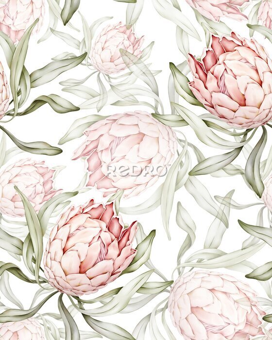 Poster  Boutons de fleurs pastel