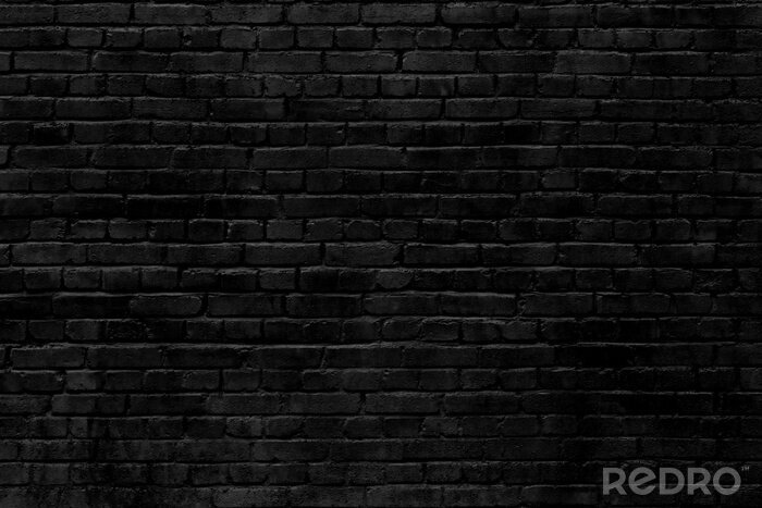 Poster  Briques noires sans joints