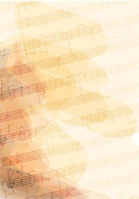 Poster  Bsckground avec les notes musicales à la main.