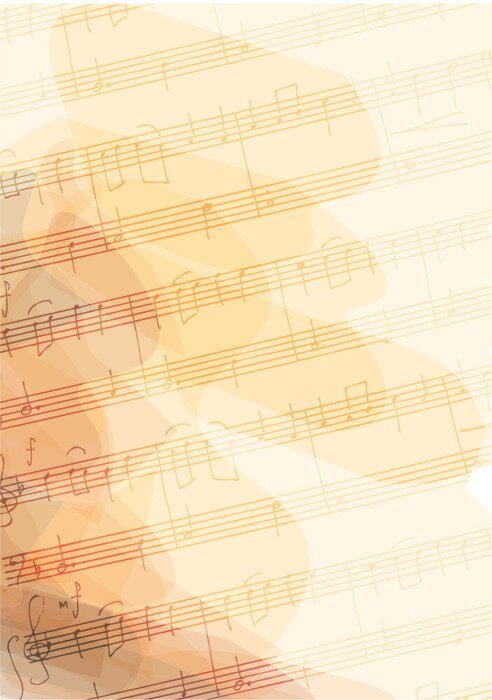 Poster  Bsckground avec les notes musicales à la main.