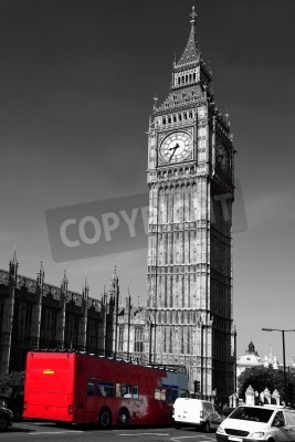 Poster  Bus rouge de Londres avec Big Ben