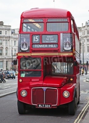 Poster  Bus rouge de Londres devant