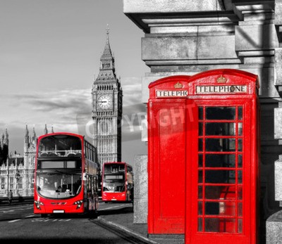 Poster  Bus rouge de Londres et Big Ben