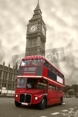 Poster  Bus touristique rouge de Londres