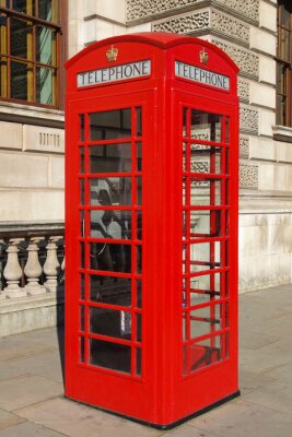 Cabine téléphonique de Londres de jour