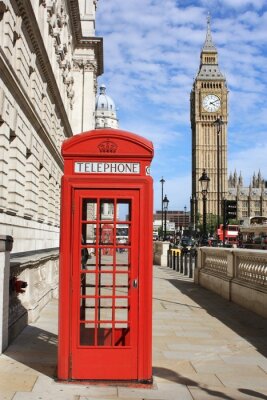 Poster  Cabine téléphonique de Londres et Big Ben