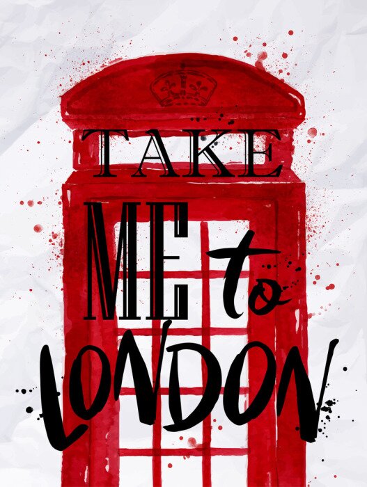 Poster  Cabine téléphonique rouge