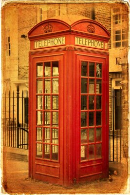 Poster  Cabines téléphoniques vintage à Londres