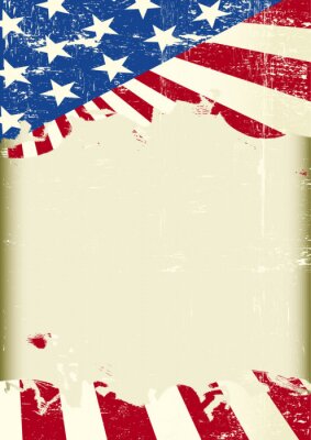 Poster  Cadre drapeau américain