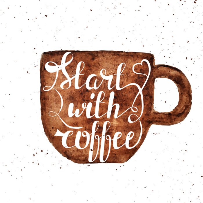 Poster  Café aquarelle