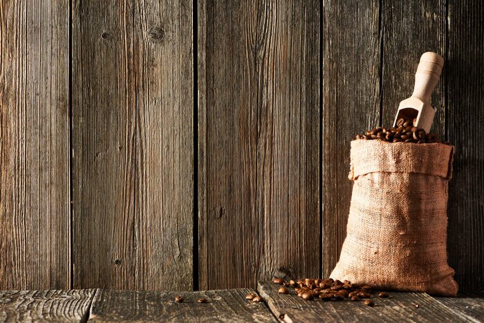 Poster  Café, haricots, scoop, sac