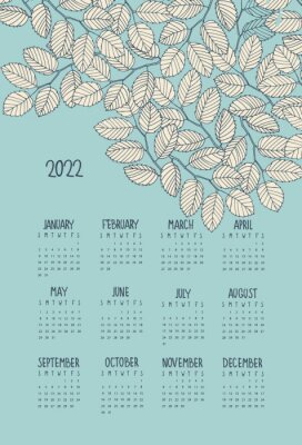 Poster  Calendrier floral