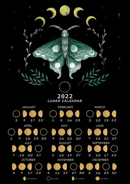 Poster  Calendrier lunaire