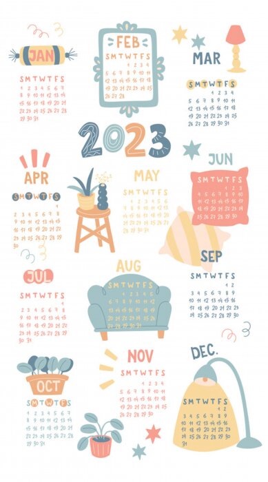 Poster  calendrier maison 2023