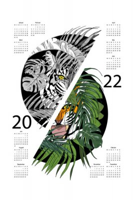 Poster  Calendrier Monstera