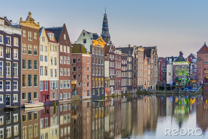 Poster  Canal d'eau d'Amsterdam Pays-Bas