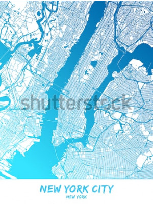 Poster  Carte de New York Manhattan