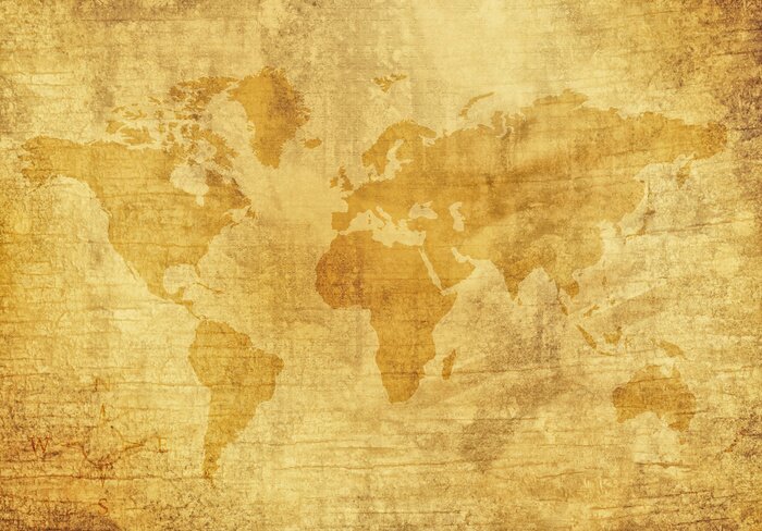 Poster  Carte de Vieux Monde