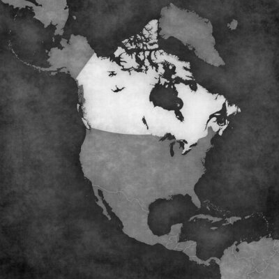 Carte du Canada en Amérique du Nord