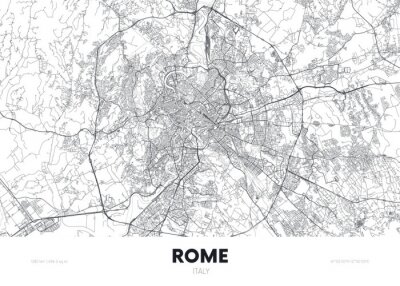 Poster  Carte minimaliste de Rome