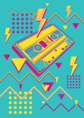 Poster  Cassette rétro des années 1980