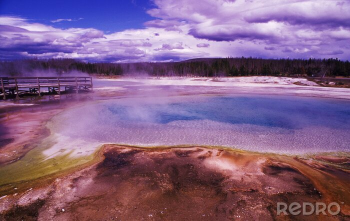 Poster  Champs et eau chaude