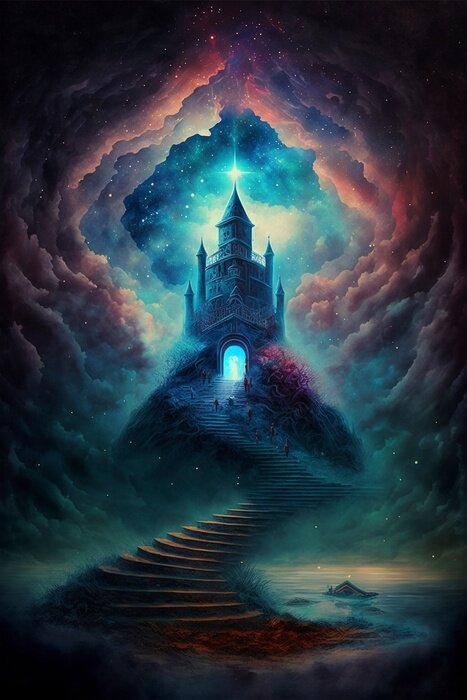 Poster  Château fantastique dans les nuages