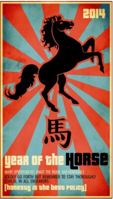 Poster  Cheval dans l'horoscope chinois