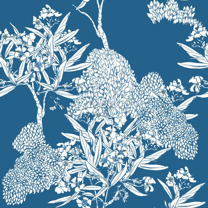 Poster  Chinoiserie thème végétal