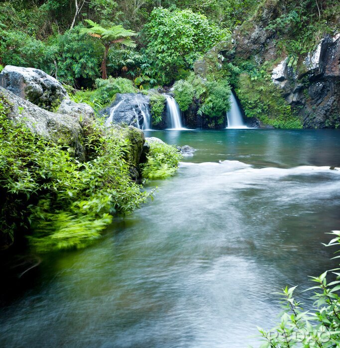 Poster  Chute d'eau et rivière