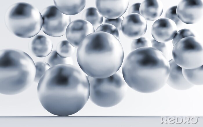 Poster  Chute de boules de métal