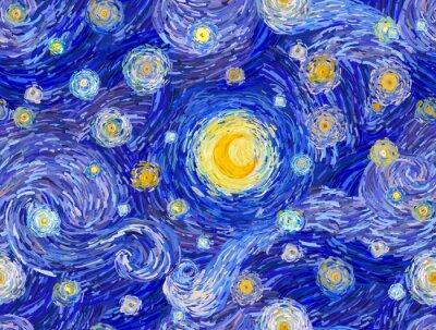 Poster  Ciel dans le style de van Gogh