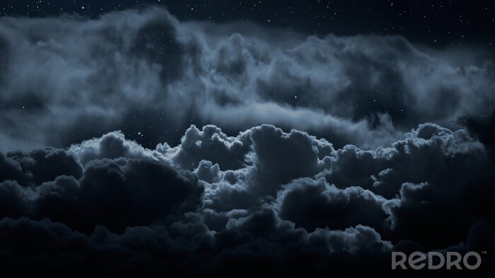 Poster  Ciel nocturne et nuages