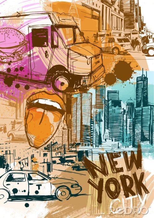 Poster  Circulation routière de New York