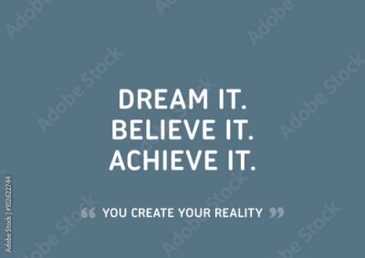 Poster  Citation anglaise motivante sur le succès