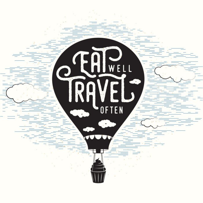 Poster  Citation de ballon vintage