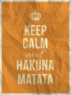 Citation de Hakuna Matata sur papier