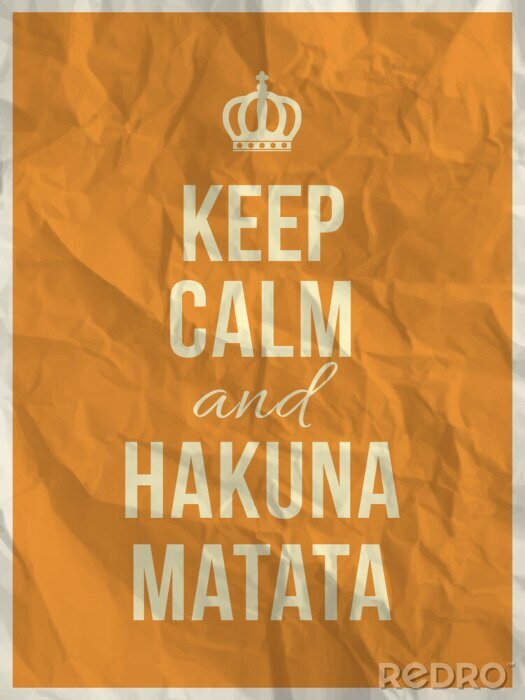 Poster  Citation de Hakuna Matata sur papier
