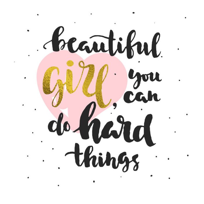 Poster  Citation féminine sur fond esthétique