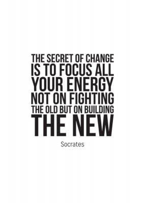 Poster  Citation typographique de Socrate sur le changement