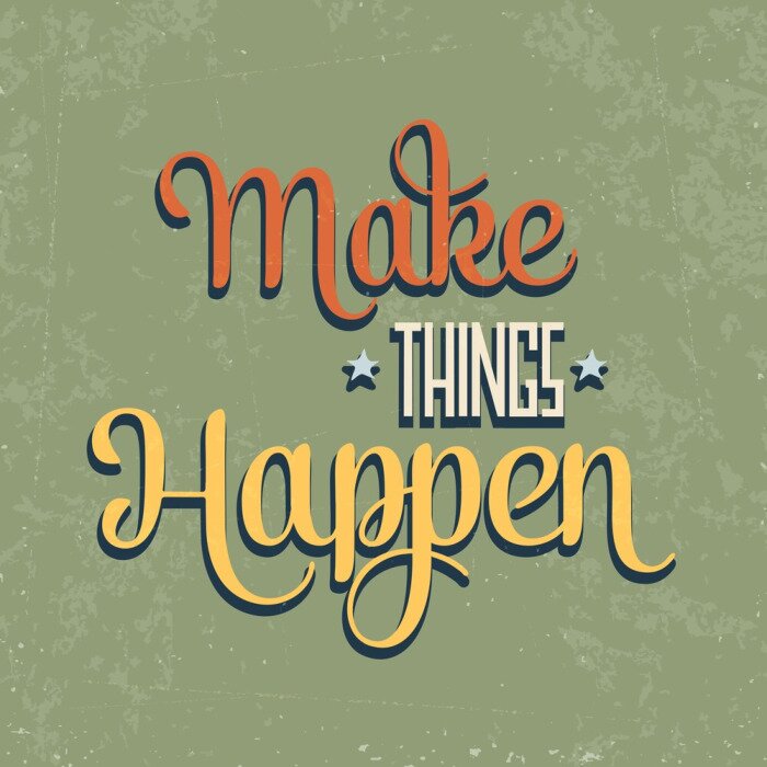 Poster  Citation typographique sur fond vintage