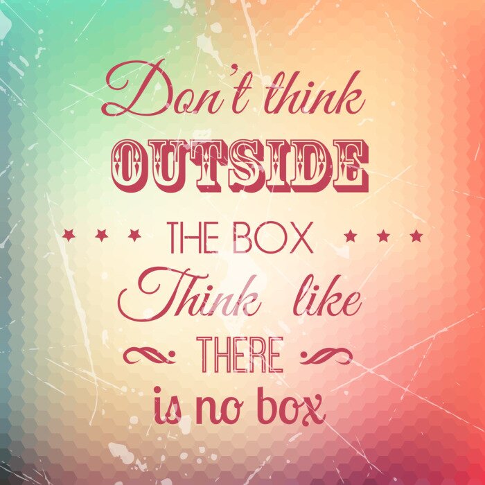 Poster  Citation typographique sur la pensée créative