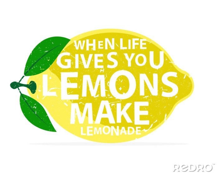 Poster  Citation typographique sur les citrons et la limonade