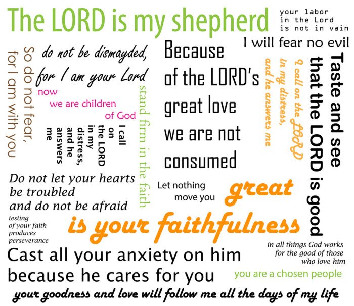 Poster  Citations bibliques typographiques