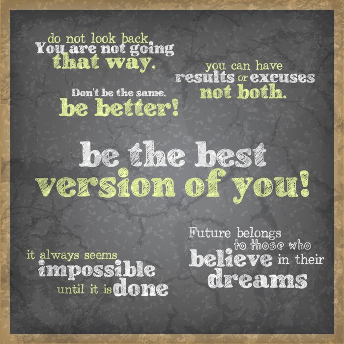 Poster  Citations de motivation sur un tableau