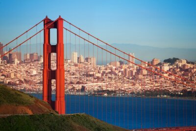 Poster  Cityscape of San Francisco and Golden Gate Bridge