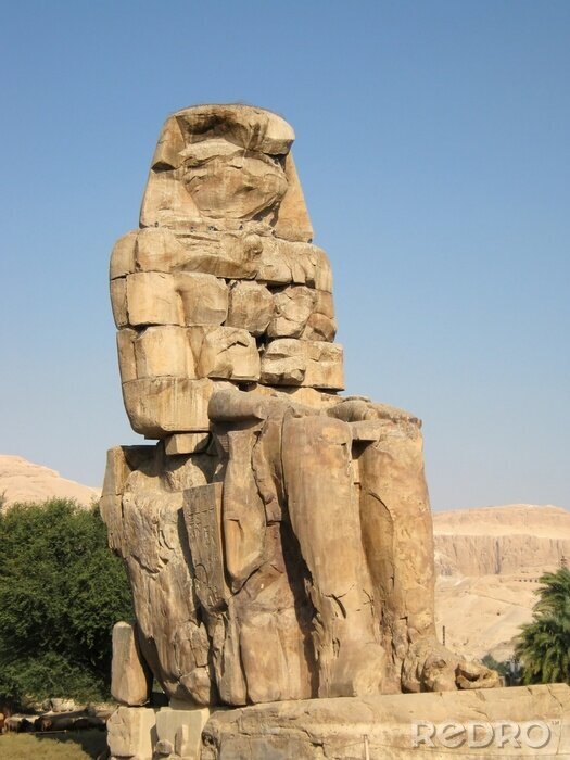 Poster  Colosses de Memnon en dehors de Louxor, Egypte