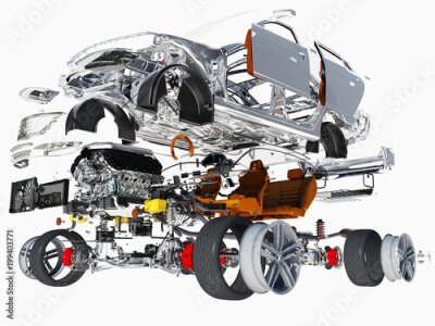 Poster  Composants automobiles