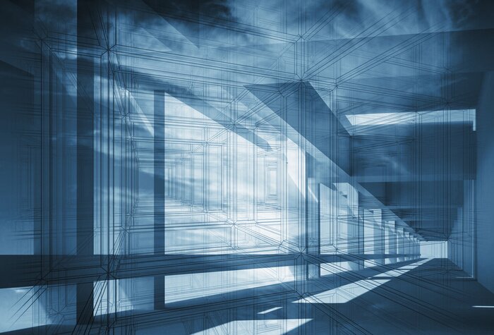 Poster  Composition moderne effet de profondeur