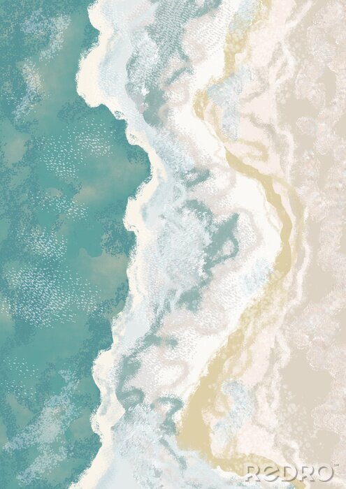 Poster  Concept abstrait de plage de mer